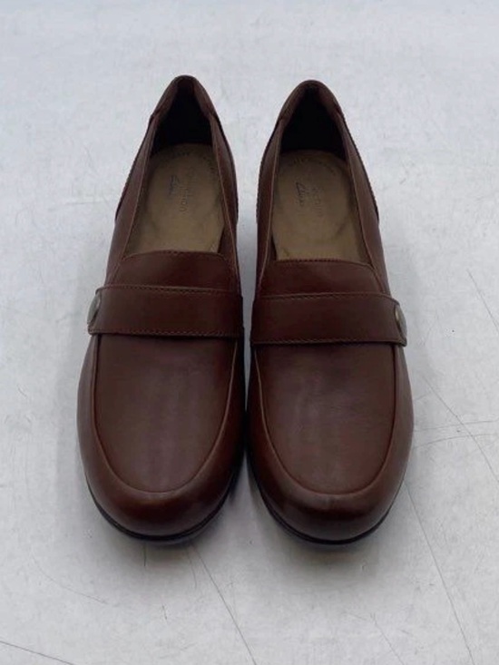 Clarks Shoes - Clarks Emily Andria Brown Leather Slip-On Loafers nwot
